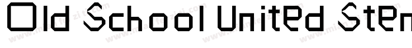 Old School United Stencil字体转换